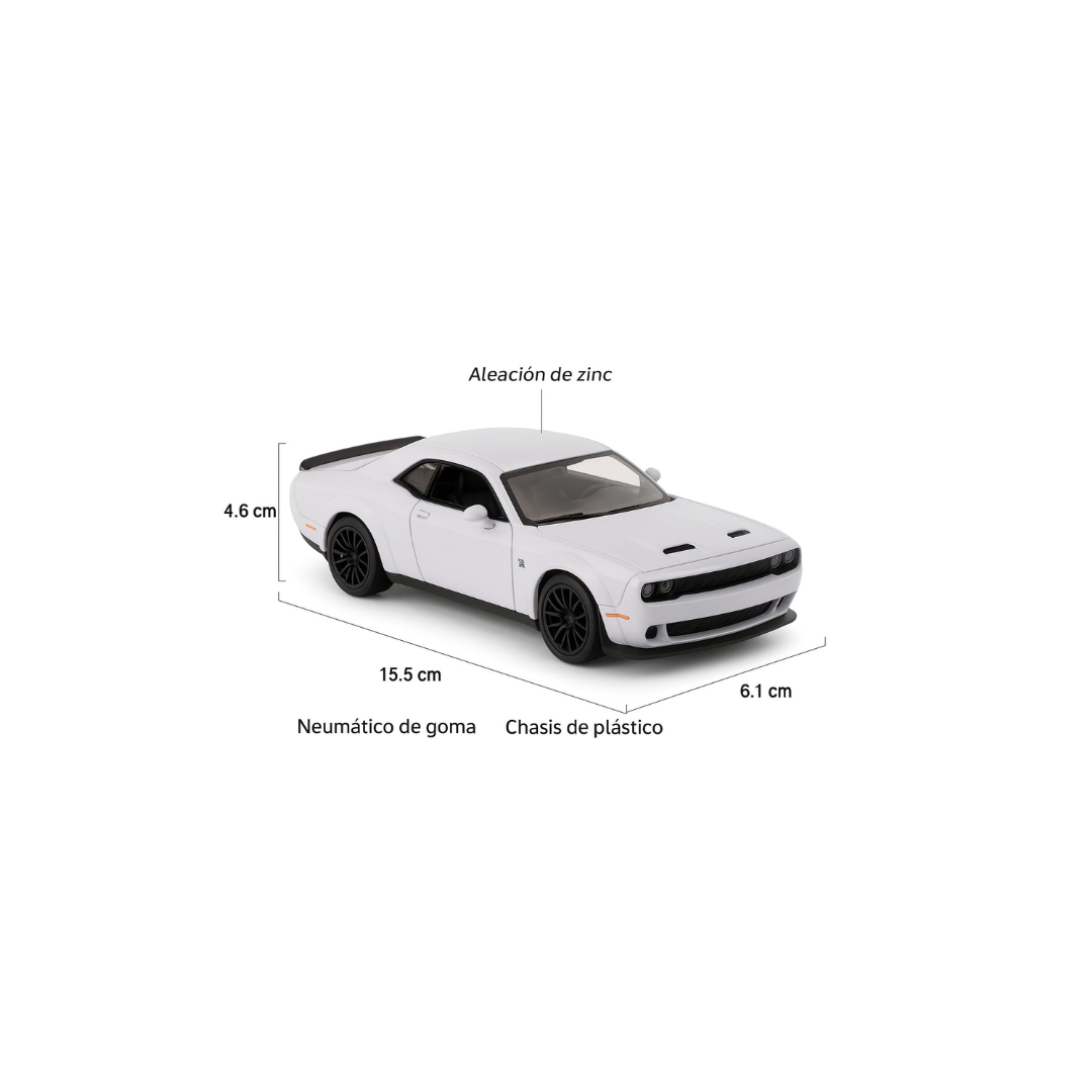 🚗 Carro de Juguete Dodge Challenger Hellcat a Escala