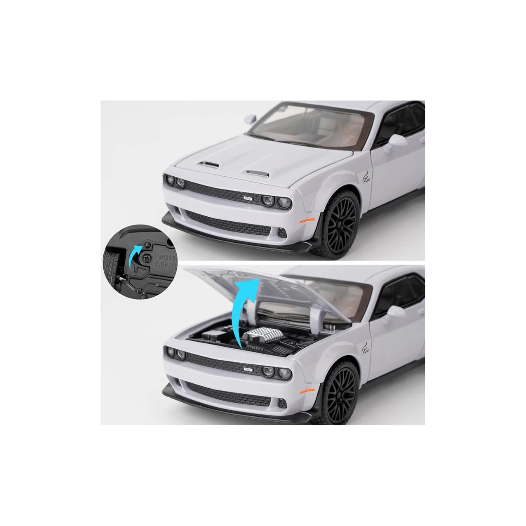 🚗 Carro de Juguete Dodge Challenger Hellcat a Escala