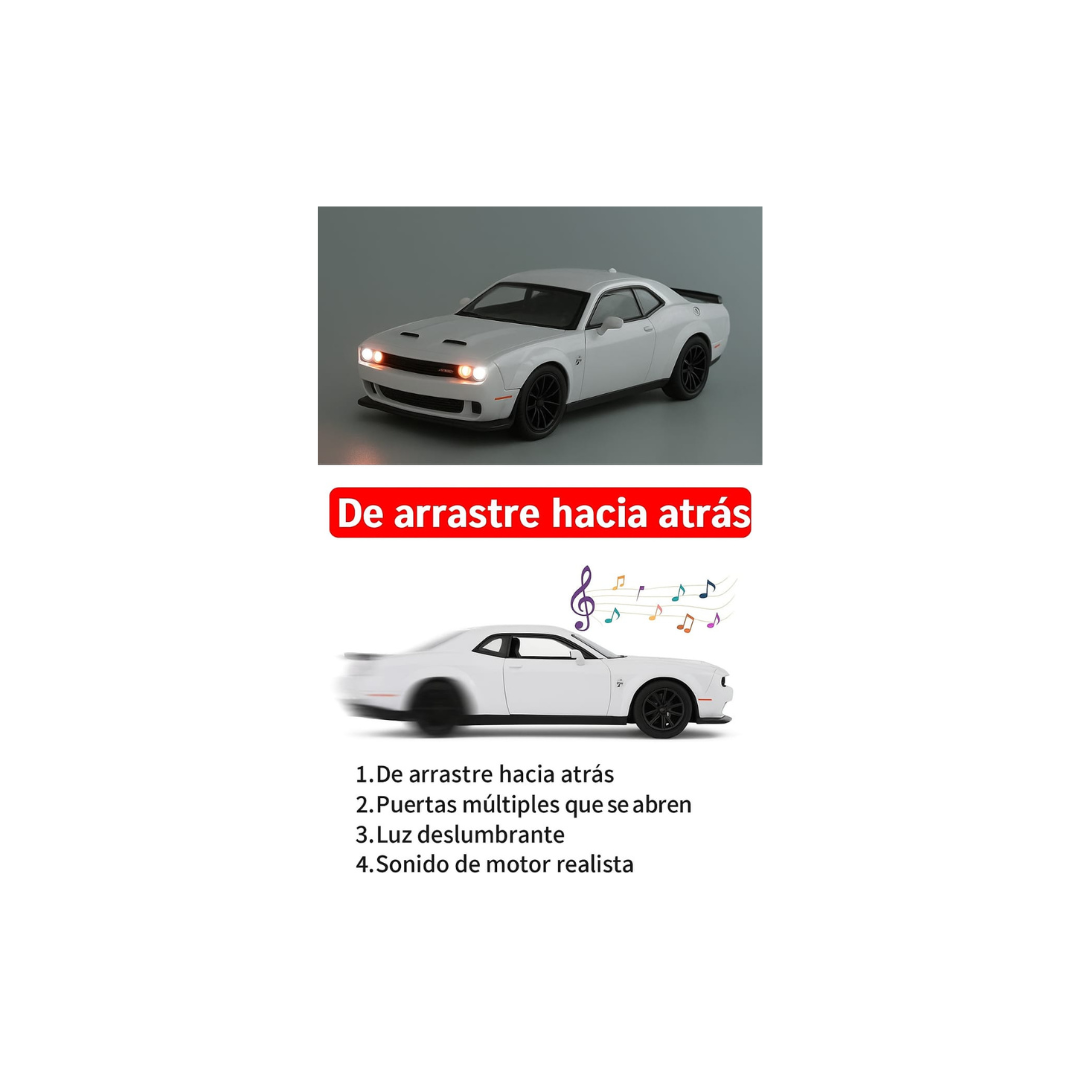 🚗 Carro de Juguete Dodge Challenger Hellcat a Escala