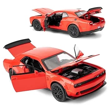 🚗 Carro de Juguete Dodge Challenger Hellcat a Escala
