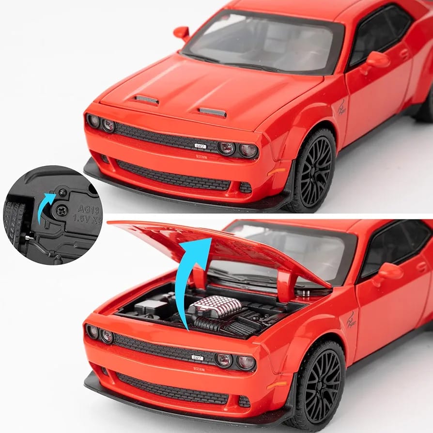 🚗 Carro de Juguete Dodge Challenger Hellcat a Escala